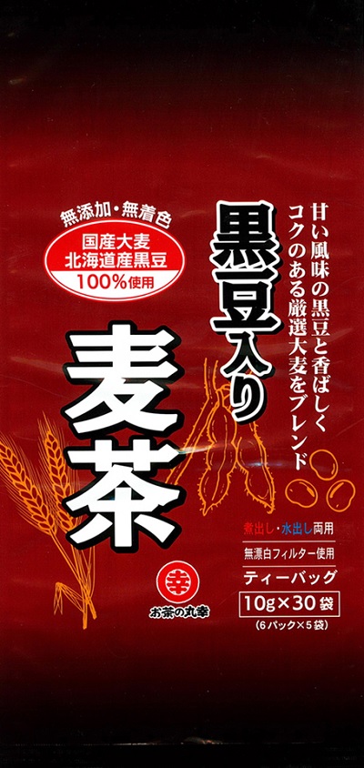 国産原料使用　黒豆入麦茶ティーバッグ 300ｇ（10ｇ×6袋×5包）