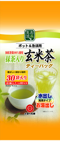 お茶生活　抹茶入玄米茶ティーバッグ 105g（3.5g×30P）